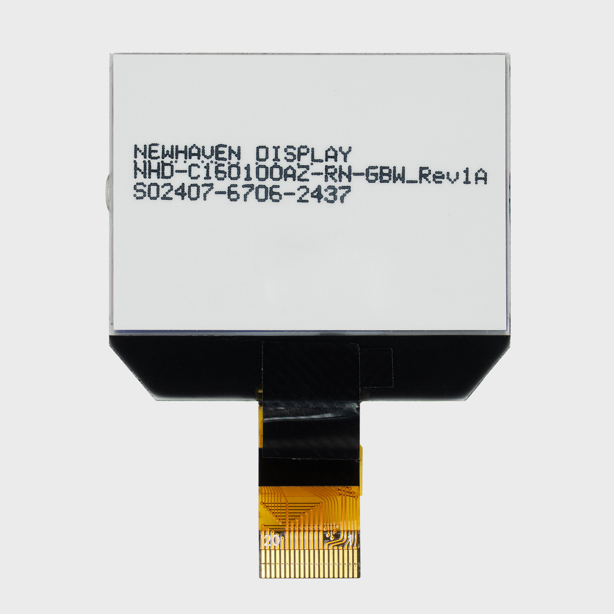 160x100 Graphic COG LCD | STN+ Gray with No Backlight