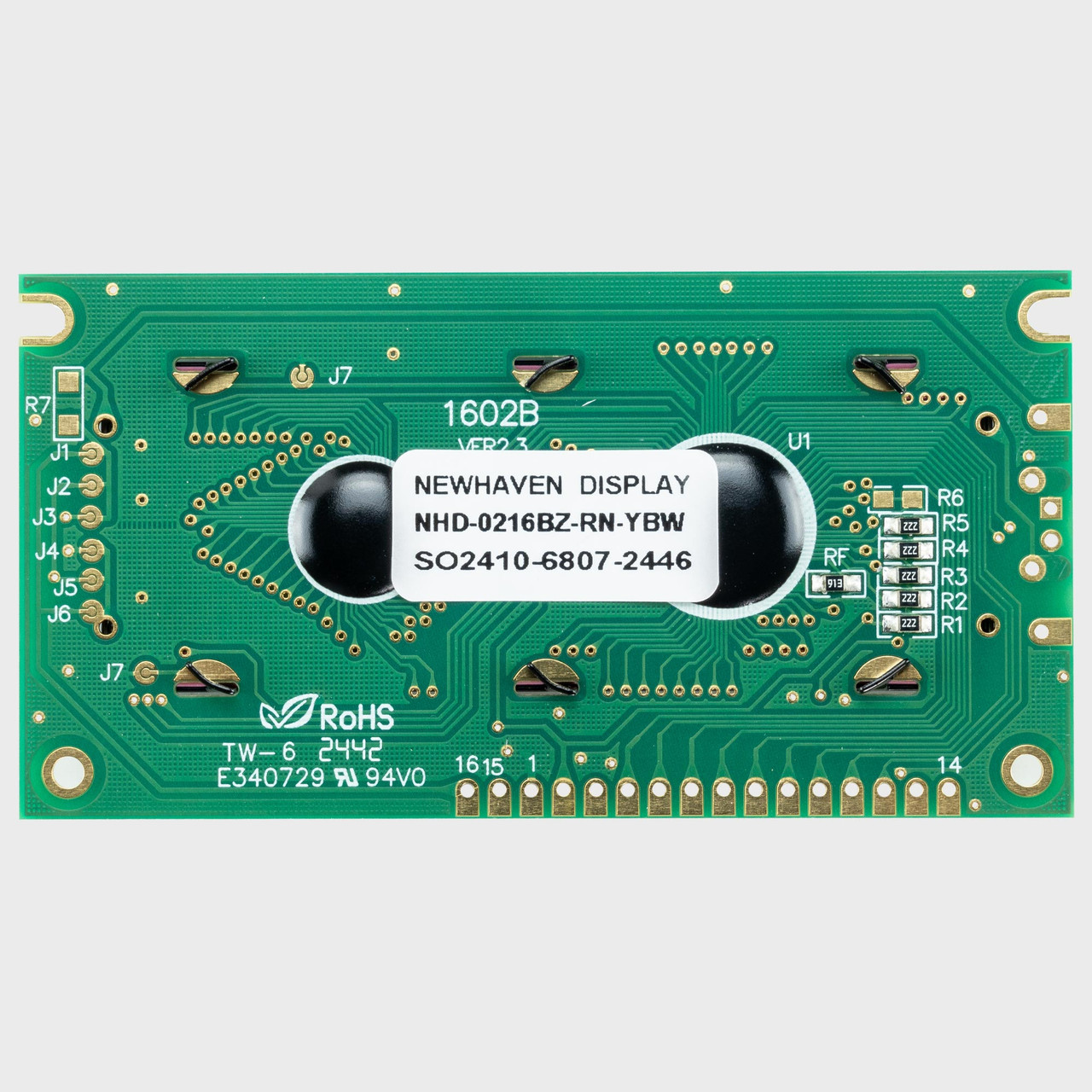 16x2 Character LCD | STN+ Yellow/Green Display BZ with No Backlight