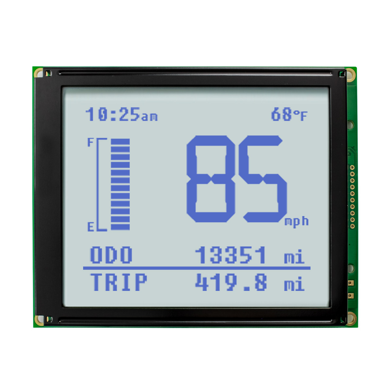 160X128 Graphic LCD Module | STN + Gray Display with White Backlight