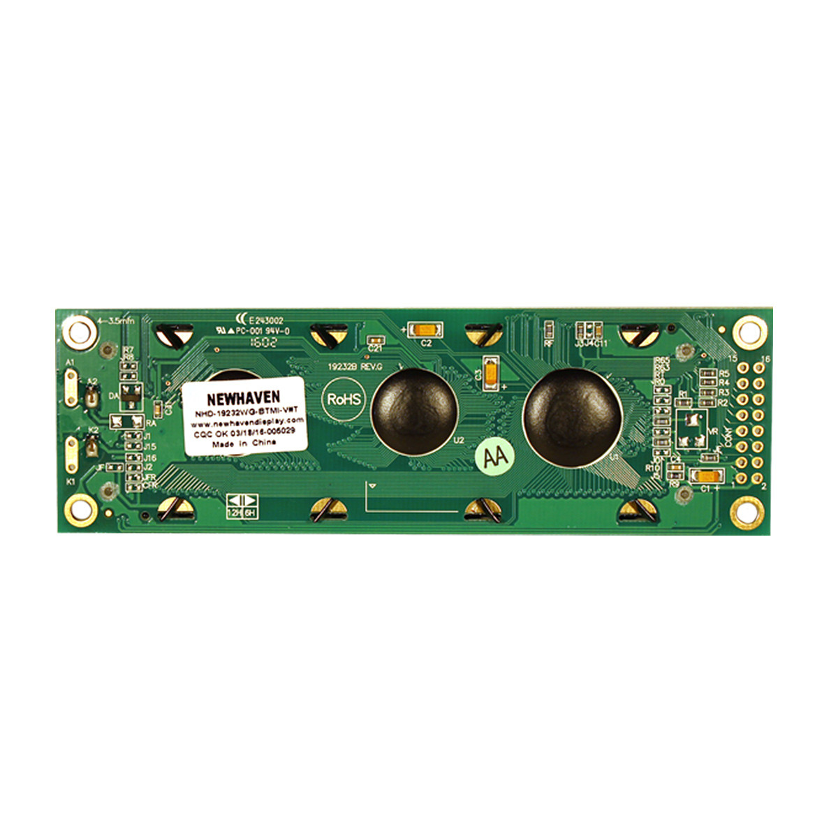 その他 Display 122x32 Graphic LCD Module | STN+ Yellow-Green Display with Yellow