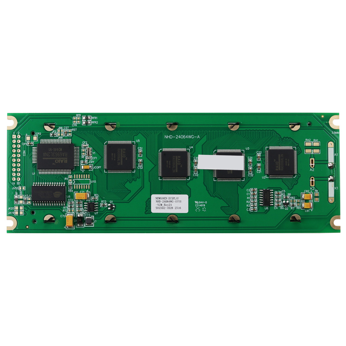 240x64 Graphic LCD Module | STN+ Yellow-Green Display with Yellow