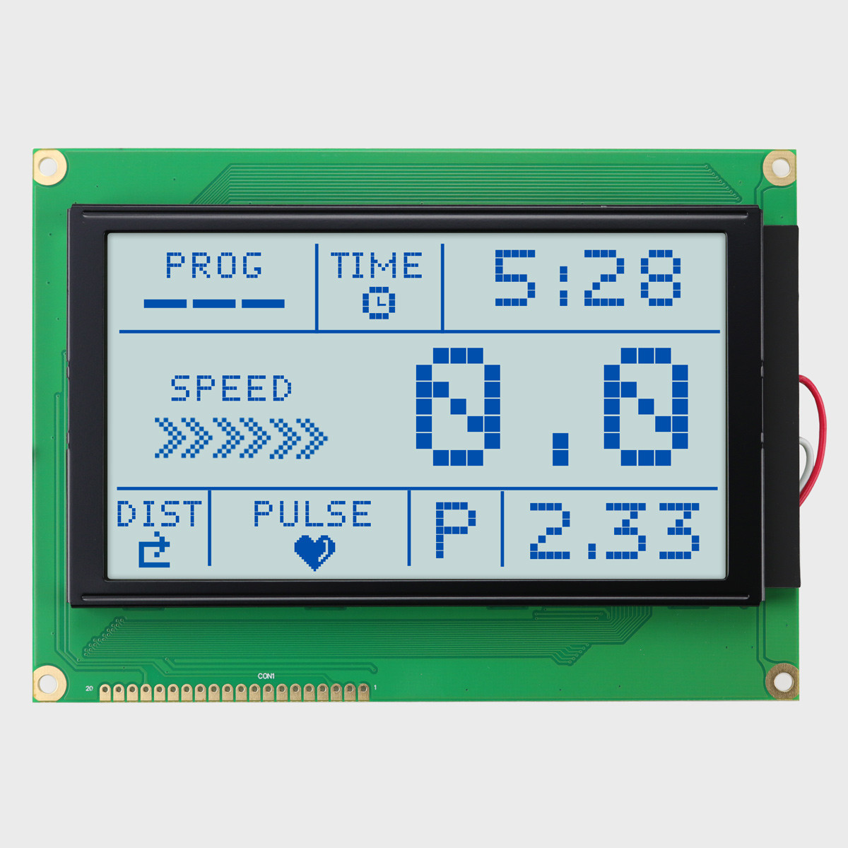 240X128 Graphic LCD Module | STN+ Gray Display with White Backlight