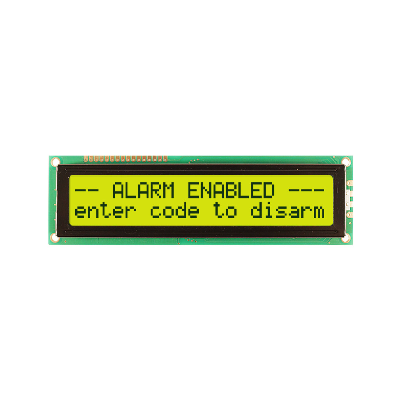 chieko-t.2525-happy　1220 20x2 Character LCD | STN+ Yellow/Green with Yellow/Green