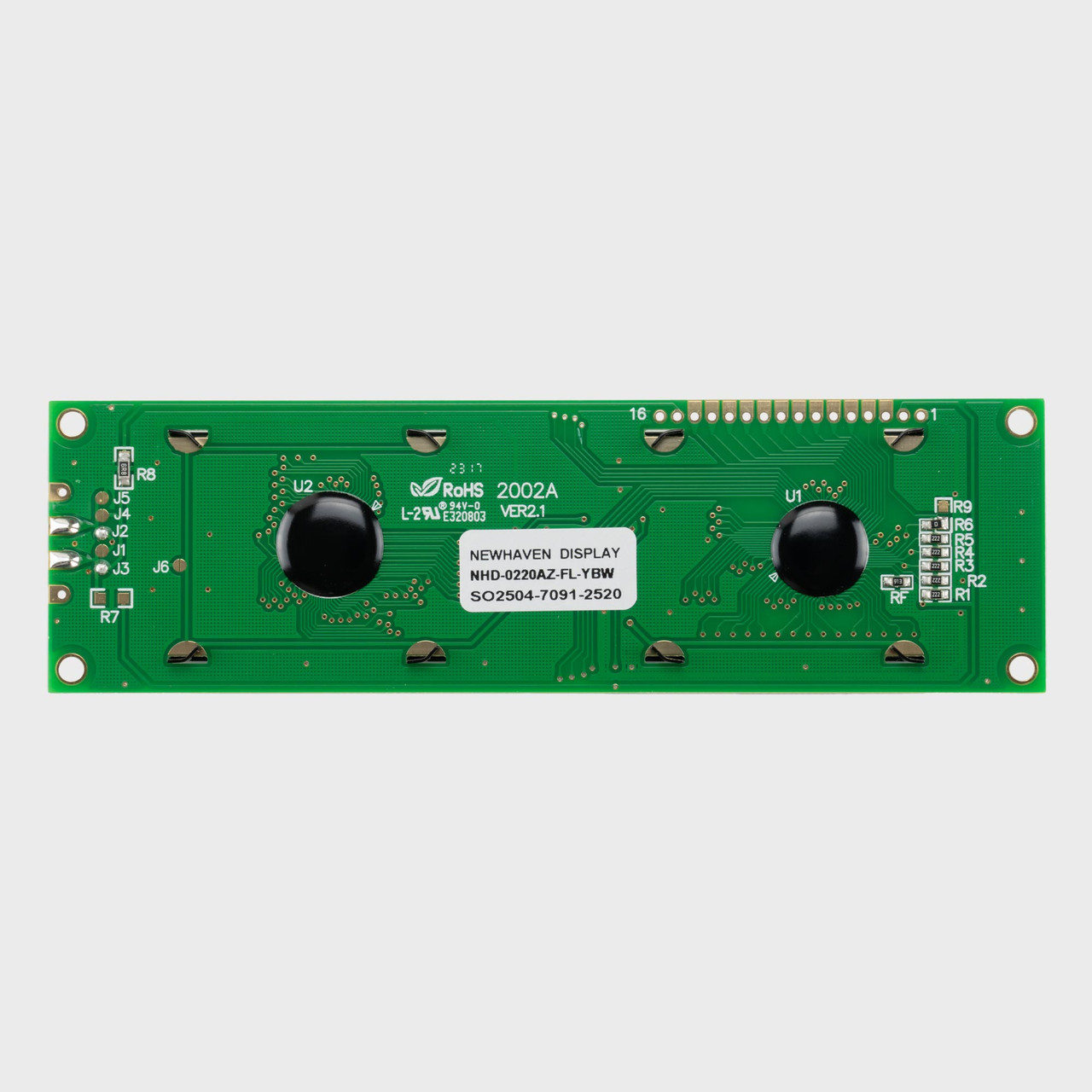 20x2 Character LCD | STN+ Yellow/Green with Yellow/Green Backlight