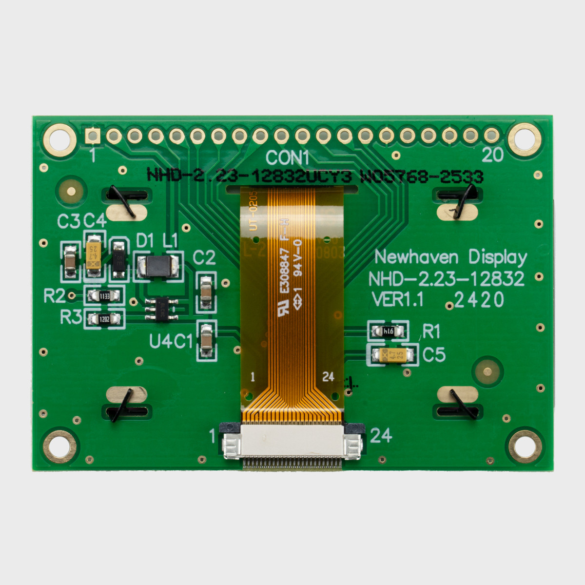 2.23 inch Yellow Graphic OLED Module
