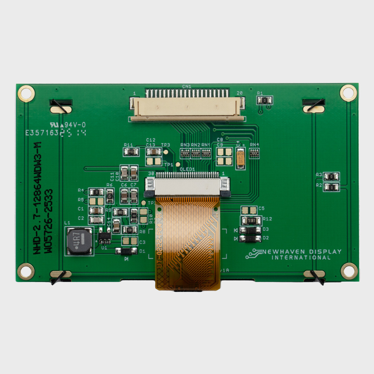 2.7 inch White Graphic OLED Module with Molex Connector
