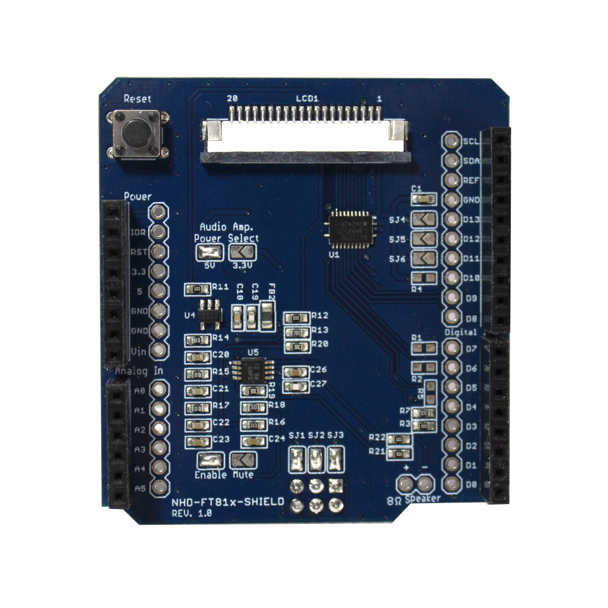FT81x EVE TFTモジュールとインターフェースするArduino Shield