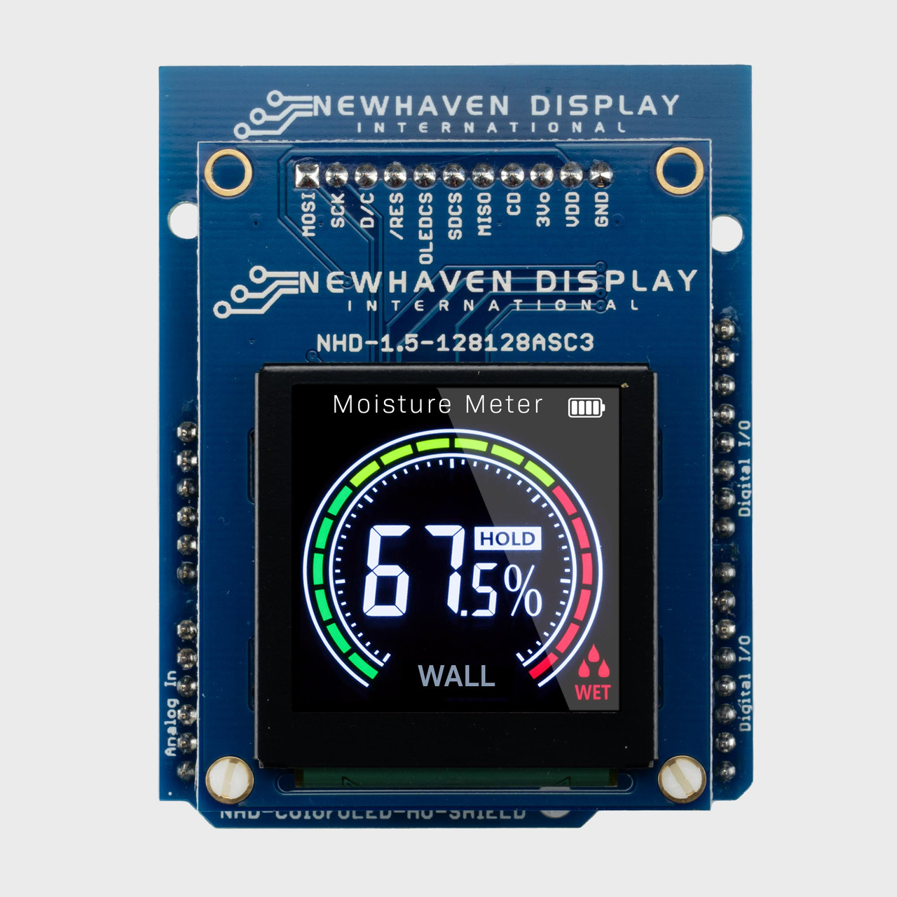 1.5 inch Color Graphic OLED Display & Arduino Shield