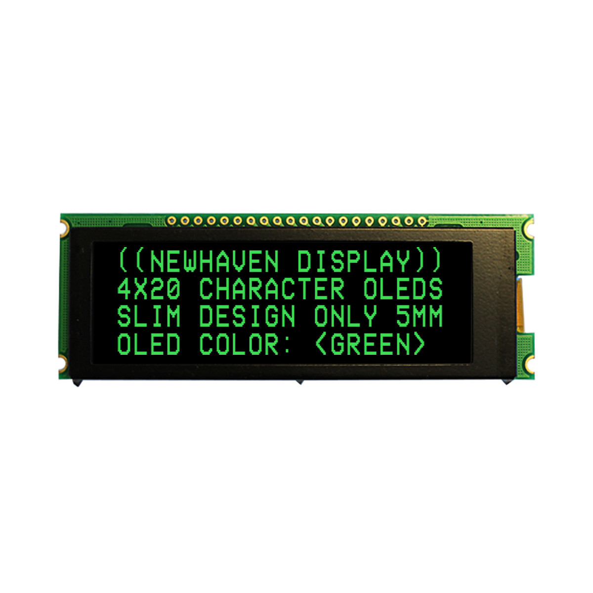 Green 20x4 Character Slim OLED Module
