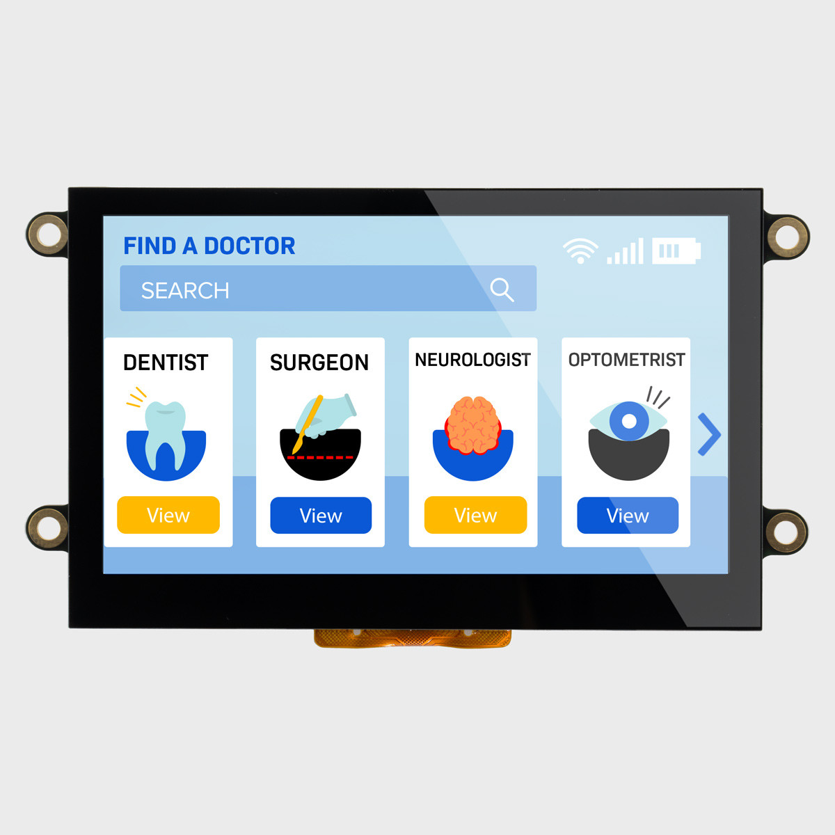 LED DISPLAY 本体 Square RGB 666 TTL TFT Display - 3.4 480x480 with Touchscreen