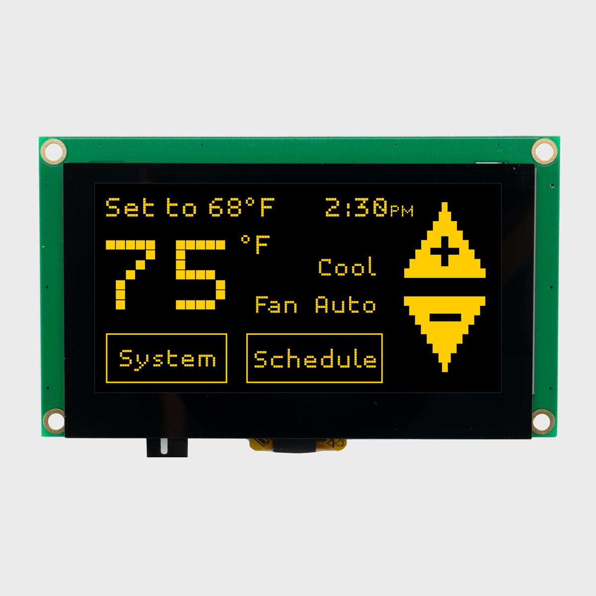 2.7 inch Yellow Graphic OLED Module with Capacitive Touchscreen +