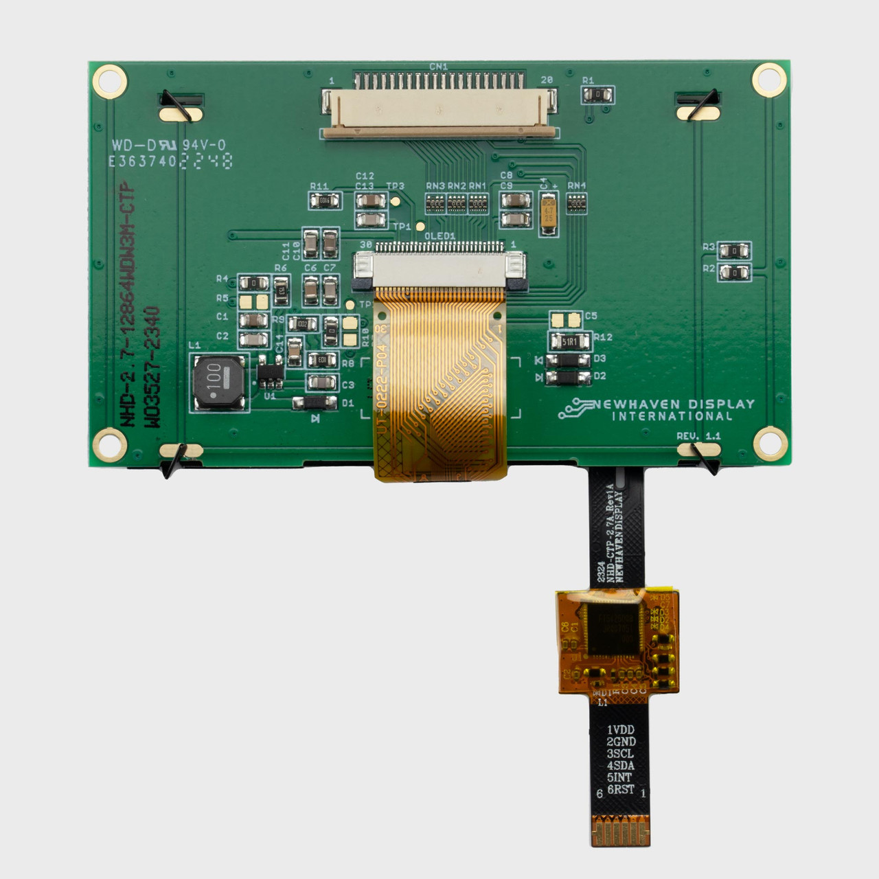 2.7 inch White Graphic OLED Module with Capacitive Touchscreen +