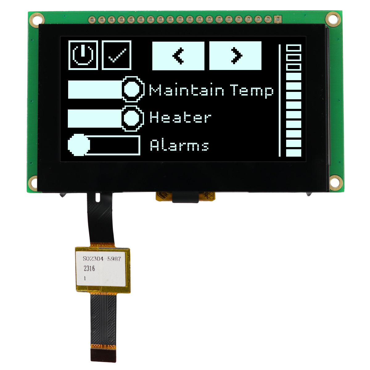 2.7 inch White Graphic OLED Module with Capacitive Touchscreen +
