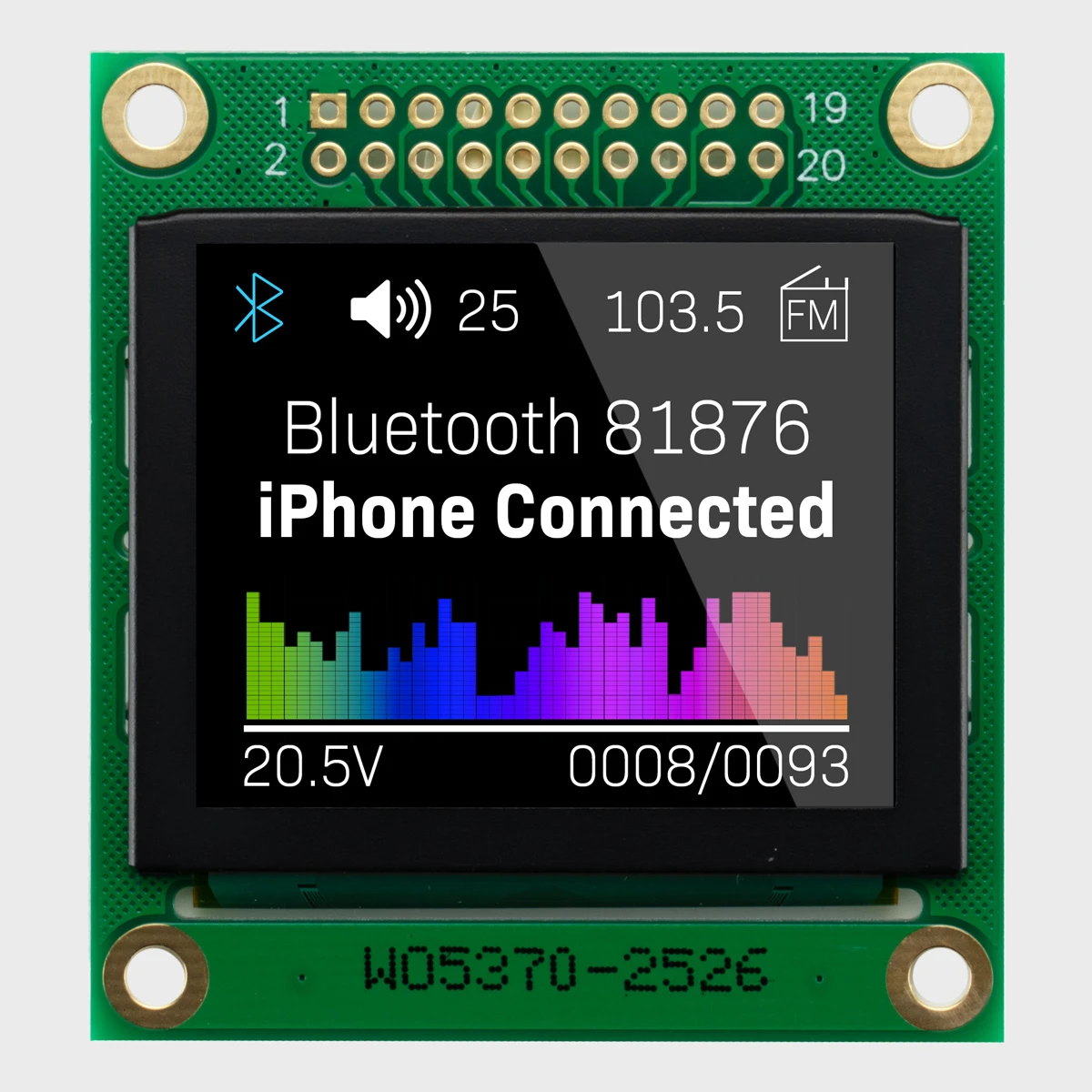 Pololu Écran graphique OLED : 128 x 64, 1,3, blanc, SPI