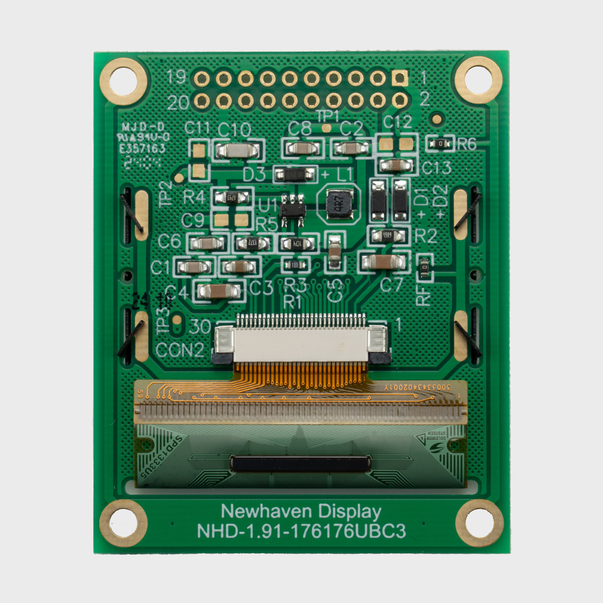 1.91 inch Color OLED Module with 176x176 Resolution