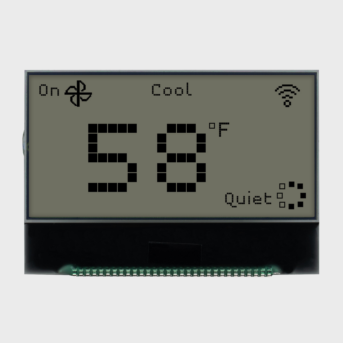 128x64 Graphic COG LCD | FSTN+ Wide View Display with Pins and No