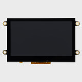 Vue de face d'un écran LCD TFT de 4,3 pouces avec un écran noir inactif.