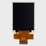 Front view of a 1.8-inch TFT LCD with an attached 24-pin FFC and an inactive black screen.