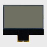 Front view of an inactive graphic COG LCD with an FSTN+ gray screen.