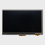 Front view showing inactive black screen of 7-inch TFT LCD with resistive touchscreen.
