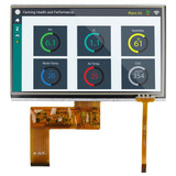 7 inch LCD Sunlight Readable Resistive TFT Display front ON