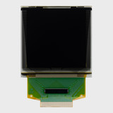 Front view of a 1.5 graphic OLED glass display with an black screen indicating the display is powered off.