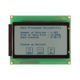 128x64 Grafisch LCD STN+ Grijs met Witte Achtergrondverlichting Voorkant UIT