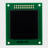 Front view of an OLED module with an inactive 1.5-inch display on a green PCB.