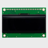 Front view of a 2.23-inch OLED display on a green PCB with an inactive black screen.