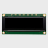 Front view of a 2.8-inch OLED display on a green PCB with an inactive black screen.