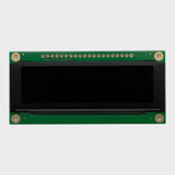 Front view of an OLED module with an inactive 2.8-inch display on a green PCB.