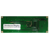 Back view of a green circuit board with the model number (NHD-4.3-480272MF-20 Controller Board) printed in black text on a white label.