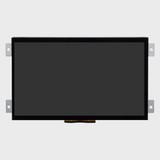 Front view of a 10.1-inch TFT LCD with mounting bracket and an inactive black screen.