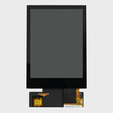 An inactive 2.4-inch IPS TFT LCD with a 40-pin FPC cable and a 6-pin touchscreen control cable.