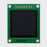 Front view of a 1.91 OLED display on a green PCB with an inactive black screen.