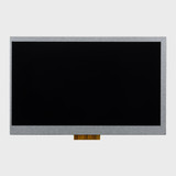 Front view of a 7-inch TFT LCD with an inactive black screen.