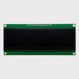 Front view of a 5.5 OLED module with green PCB showing black screen indicating the display is powered off.