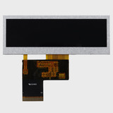 Front view of a 3.9-inch bar-type TFT LCD with an attached 40-pin FFC and an inactive black screen.