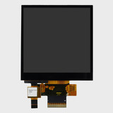 Front view of a square 4.0-inch TFT LCD with an attached 40-pin FPC cable and an inactive black screen.