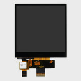 Front view of a square 4.0-inch TFT LCD with an attached 40-pin FPC cable and an inactive black screen.