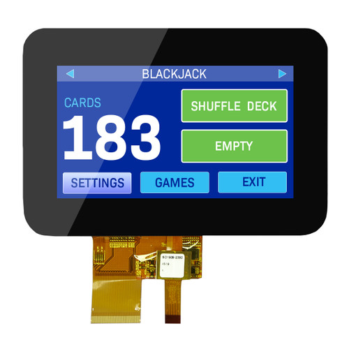 4.3 inch IPS EZ-Grip Capacitive TFT display front ON