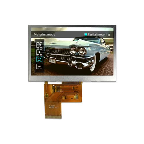 Pantalla TFT estándar de 4,3 pulgadas frontal ON