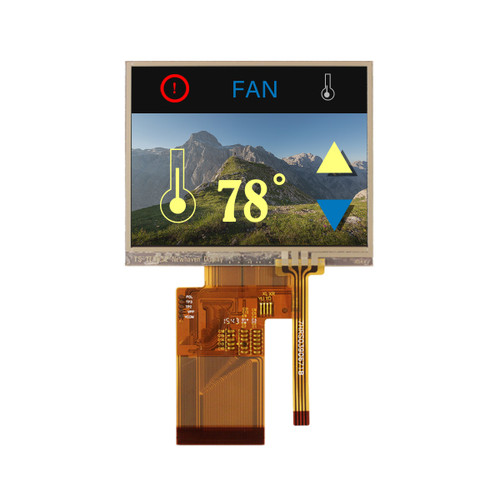 3.5 inch Standard Resistive touchscreen TFT display front ON
