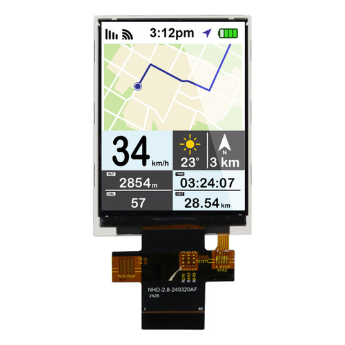 2.8 inch IPS TFT display front ON
