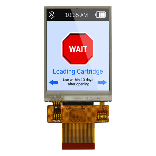 2.4 inch Standard Resistive TFT display front ON
