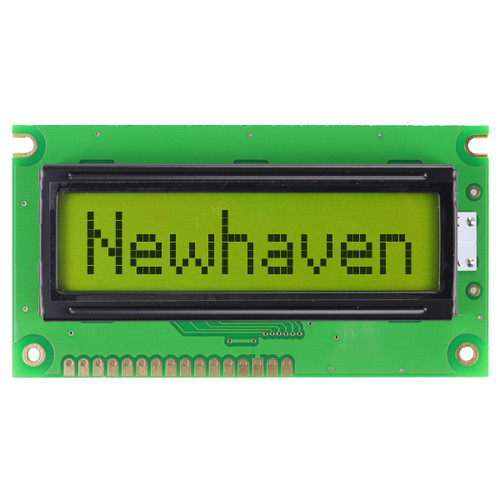 1x8 caracteres LCD STN+ Amarillo/Verde Pantalla con retroiluminación Y/G frontal OFF