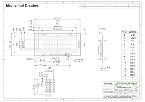 Drawing Specification for NHD-0212WH-AYYH-JT#