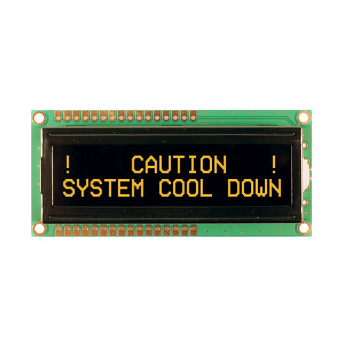 LCD 2x16 Character FSTN - Amber backlight-display front ON