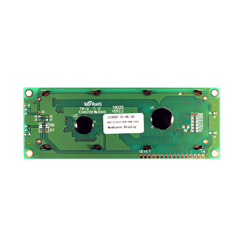 LCD 16x2 Character STN Blue - White backlight display PCB back