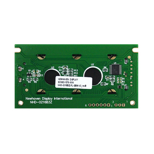 LCD 2x16 caracteres série STN cinza + Y/G backlight-display PCB de volta